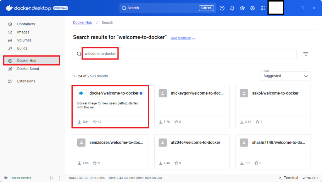 Dockerの「welcome-to-docker」を動かしてみた